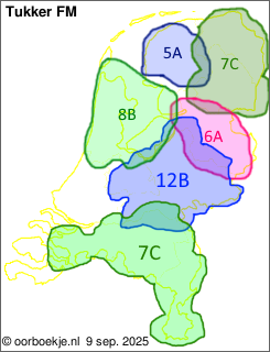 in Friesland op kanaal 5A
in Groningen en Drenthe op kanaal 7C
in Overijssel op kanaal 6A
in Utrecht en Gelderland op kanaal 12B
in Noord-Brabant en Limburg op kanaal 7C
in Noord-Holland en Flevoland op kanaal 8B