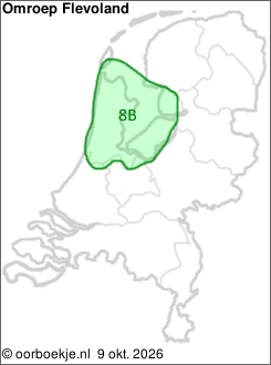 in Noord-Holland en Flevoland op kanaal 8B